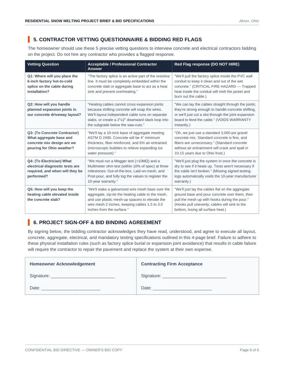 Heated driveway contractor brief Indianapolis — slide 6